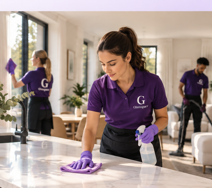 Glamspace professional cleaning team